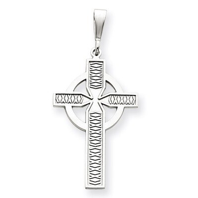 Celtic Cross Charm 14k White Gold CH129, MPN: CH129, 883957478067