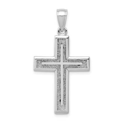 Cross Charm 14k White Gold K8475W, MPN: K8475W, 637218118793
