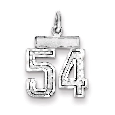 Number 54 Charm Sterling Silver QSN54, MPN: QSN54, 883957121413