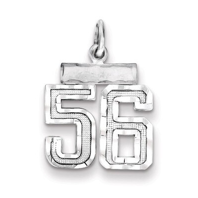 Number 56 Charm Sterling Silver QSN56, MPN: QSN56, 883957121437