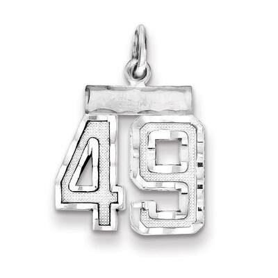 Number 49 Charm Sterling Silver QSN49, MPN: QSN49, 883957121352