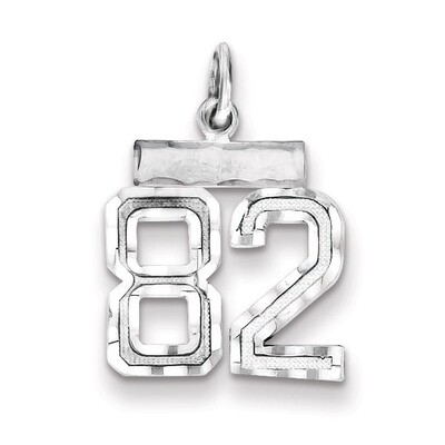 Number 82 Charm Sterling Silver QSN82, MPN: QSN82, 883957121727