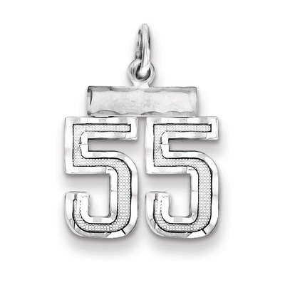 Number 55 Charm Sterling Silver QSN55, MPN: QSN55, 883957121420