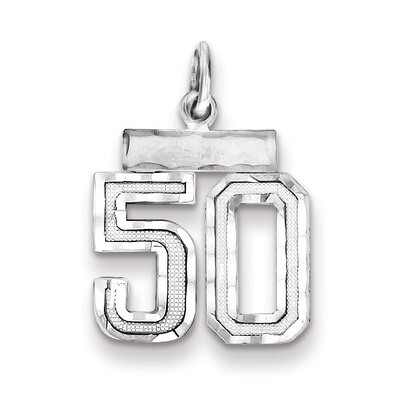 Number 50 Charm Sterling Silver QSN50, MPN: QSN50, 883957121376