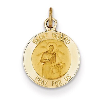 Saint Gerard Medal Charm 14k Gold XR623, MPN: XR623, 883957553788