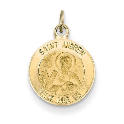 Saint Andrew Medal Charm 14k Gold XR615, MPN: XR615, 883957422084