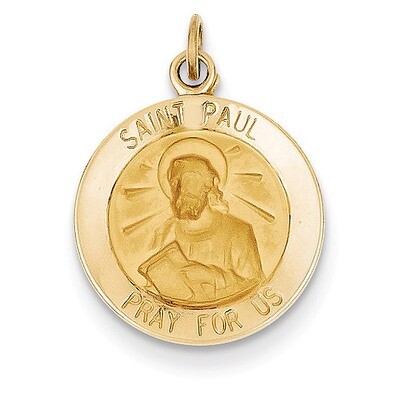 Saint Paul Medal Charm 14k Gold XR409, MPN: XR409, 883957383743