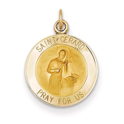 Saint Gerard Medal Charm 14k Gold XR406, MPN: XR406, 883957422015