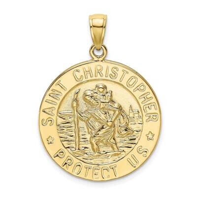 Saint Christopher Coin Charm 10k Gold Polished 10K8525, MPN: 10K8525,