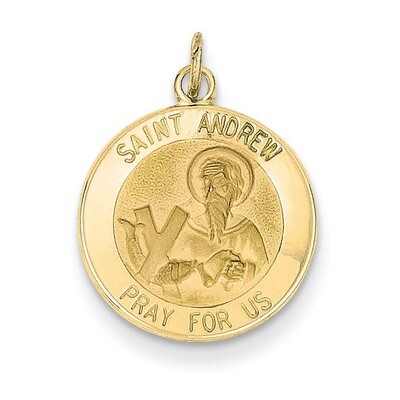 Saint Andrew Medal Charm 14k Gold XR411, MPN: XR411, 191101544354