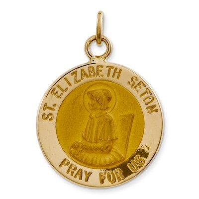 Saint Elizabeth Seton Medal Charm 14k Gold XR413, MPN: XR413, 883957422022