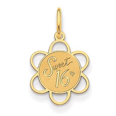 Sweet Sixteen Disc Charm 14k Gold XAC746, MPN: XAC746, 886774960524