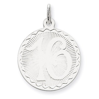 Sweet Sixteen Disc Charm Sterling Silver QC2459, MPN: QC2459, 883957536248