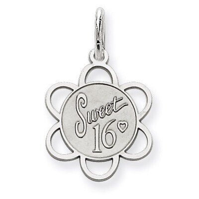 Sweet Sixteen Disc Charm Sterling Silver QC2452, MPN: QC2452, 191101181375