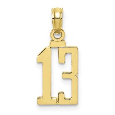 Number 13 Pendant 10k Gold 10NU13, MPN: 10NU13,