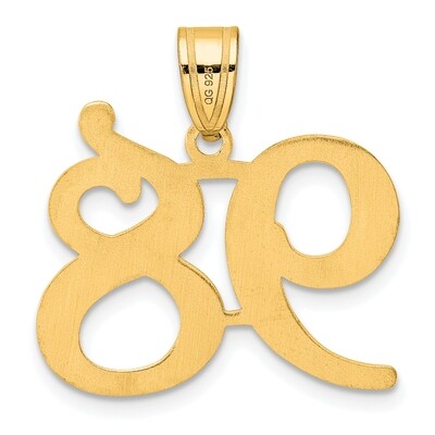 Number 98 Pendant 14k Gold Polished APN98, MPN: APN98, 196904079553