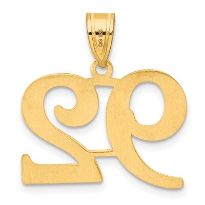 Number 92 Pendant 14k Gold Polished APN92, MPN: APN92, 196904079607