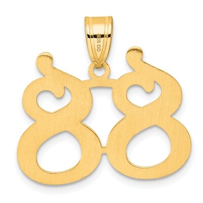 Number 88 Pendant 14k Gold Polished APN88, MPN: APN88, 196904079652
