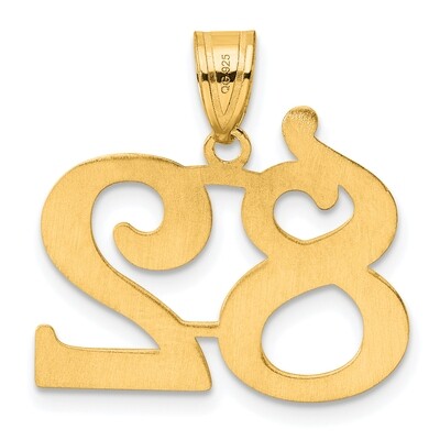 Number 82 Pendant 14k Gold Polished APN82, MPN: APN82, 196904079713