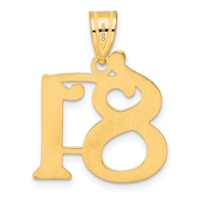Number 81 Pendant 14k Gold Polished APN81, MPN: APN81, 196904079706