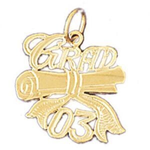 Dazzlers Jewelry Graduation 2006 Pendant Necklace Charm Bracelet in Yellow, White or Rose Gold 1043…