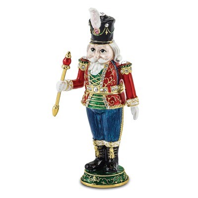 Toy Soldier Trinket Box Crystal Enameled on Pewter by Jere, MPN: BJ4031, 191101910098