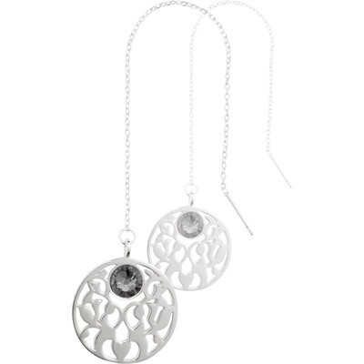 Nikki Lissoni Vintage Flower Earring Coins Silver-Plated 25mm EA2006SL, MPN: EA2006SL, 8719075300756
