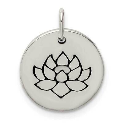 Flower Pendant Sterling Silver Antiqued QC9533, MPN: QC9533, 886774034508