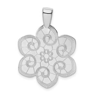 Flower Pendant Sterling Silver Rhodium-plated QP5289, MPN: QP5289, 883957987576