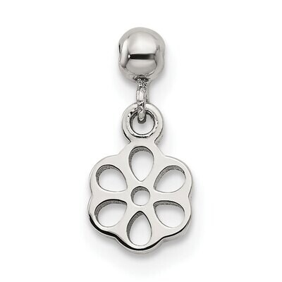 Flower Charm Sterling Silver Dangle QMM105, MPN: QMM105,