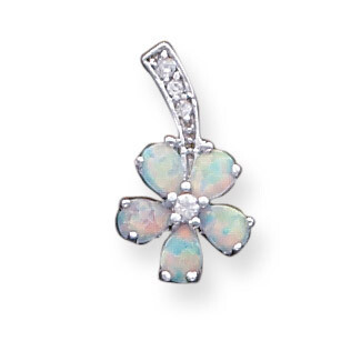 Opal Flower Pendant Sterling Silver QP781, MPN: QP781, 191101280283