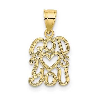 God Hearts You Charm 10k Gold 10C4435, MPN: 10C4435,