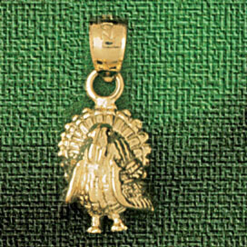 Dazzlers Jewelry Turkey  Pendant Necklace Charm Bracelet in Yellow, White or Rose Gold 2290, MPN: D…
