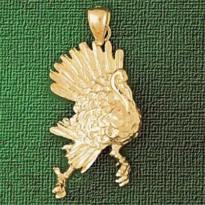 Dazzlers Jewelry Turkey Pendant Necklace Charm Bracelet in Yellow, White or Rose Gold 2959, MPN: DZ…