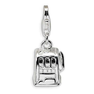 3-D Polished Slot Machine Charm Sterling Silver QCC330 by Amore La Vita, MPN: QCC330, 883957332871