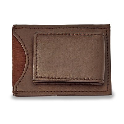 Brown Leather Magnetic Money Clip with ID Slot GM20757, MPN: GM20757, 788089142766