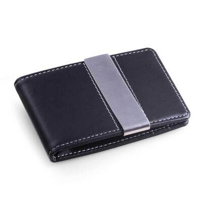 Black Leather Wallet Money Clip with Card Slots GM21336, MPN: GM21336, 797140541813