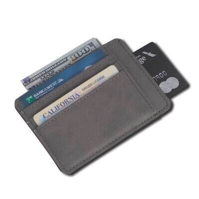 Grey Leatherette 5 Slot Credit Card Holder GM21361, MPN: GM21361, 797140901037