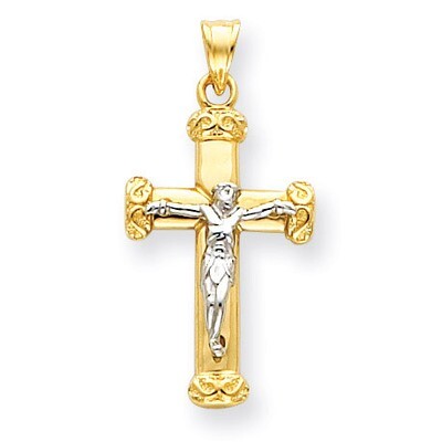Crucifix Pendant 14k Two-Tone Gold C960, MPN: C960, 752908141292