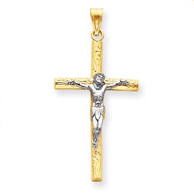 Crucifix Pendant 14k Two-Tone Gold D1683, MPN: D1683, 752908161498