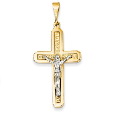 Crucifix Pendant 14k Two-Tone Gold D851, MPN: D851, 886774094229