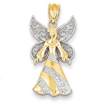 Angel Pendant 14k Two-Tone Gold K5095, MPN: K5095, 883957478272