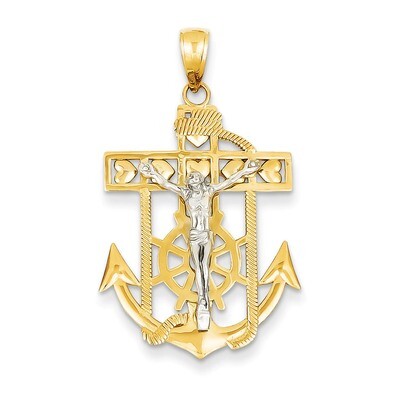 Mariner&#39;s Crucifix Pendant 14k Two-Tone Gold K2210, MPN: K2210, 637218055289