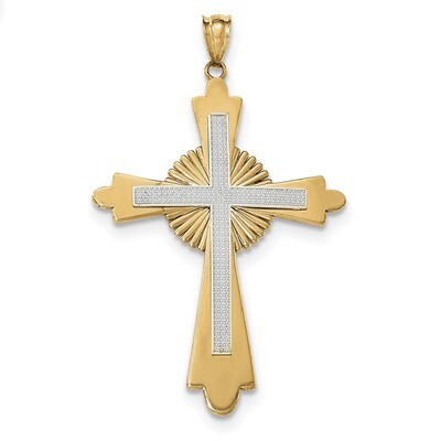 Polished Cross Pendant 14k Two-Tone Gold K5517, MPN: K5517, 191101457159