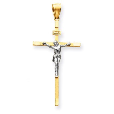 Crucifix Pendant 14k Two-Tone Gold D1685, MPN: D1685, 886774092454
