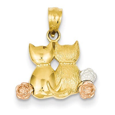Cats Pendant 14k Two-Tone Gold D4236, MPN: D4236, 886774617893