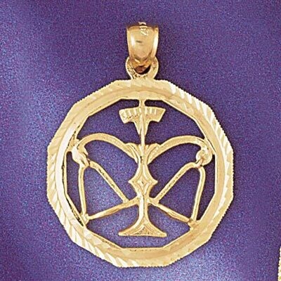 Dazzlers Jewelry Libra Scales Zodiac Pendant Necklace Charm Bracelet in Yellow, White or Rose Gold …