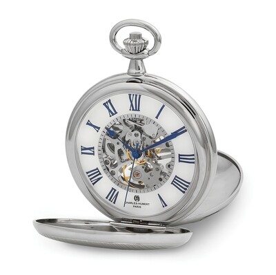 Charles Hubert Double Cover Striped with Shield Pocket Watch  XWA6158, MPN: XWA6158, 848870009484