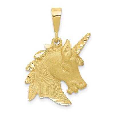 Unicorn Head Charm 10k Gold 10ZC1149, MPN: 10ZC1149, 191101085451