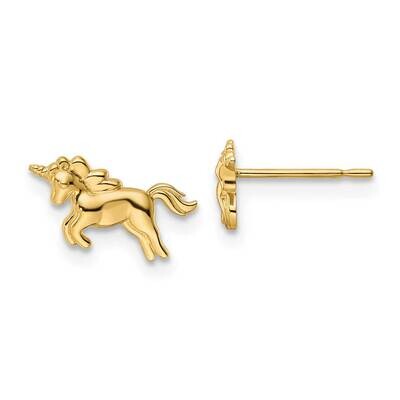 Unicorn Post Earrings 14k Gold GK1153 by Madi K, MPN: GK1153, 883957976228